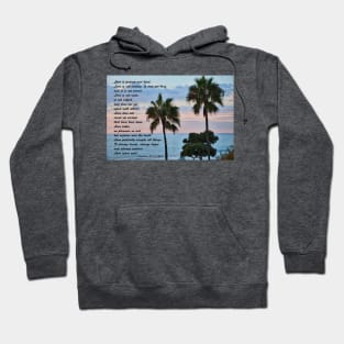 Love Is Patient: Ocean Palm Trees Hoodie